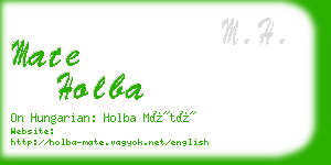 mate holba business card